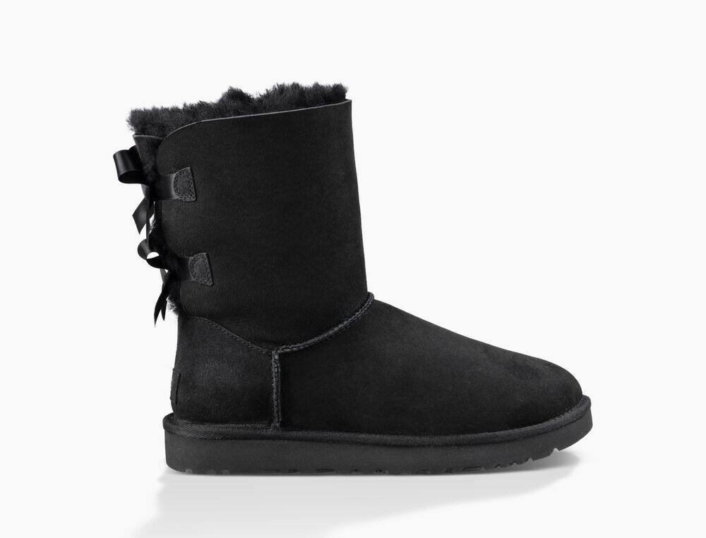 UGG Bailey Bow II Stövlar Dam Svarta - NX2AM